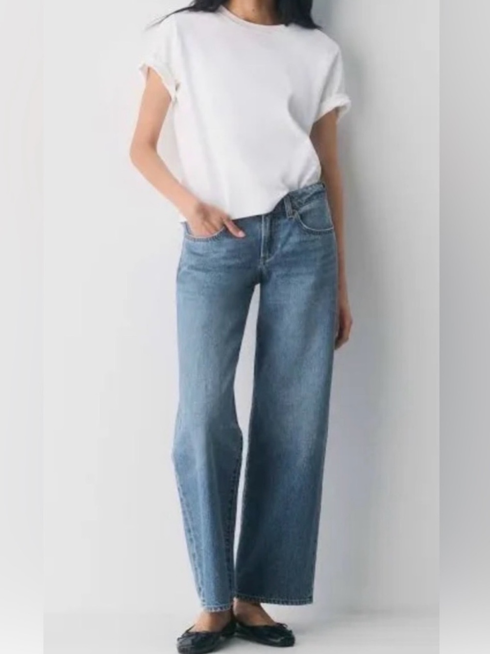 Aritzia Denim Forum The 90’s Iggy Lo Rise Baggy Wide Leg Jeans size 30 - Picture 2 of 12